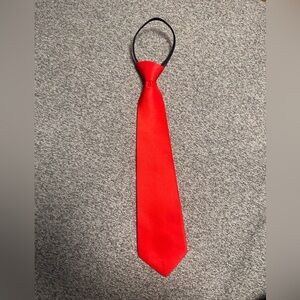 Unisex Adjustable Pre-tied Zipper Black/Red Tie - size 14" x 3.15"